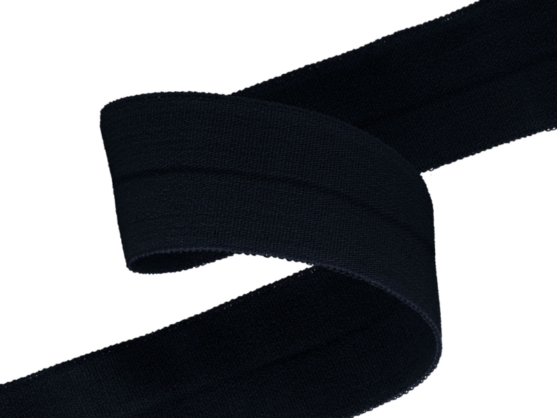 Fold-over elastic 20 mm /0,65 mm navy blue (117) Fold-over elastic 20 mm /0,65 mm navy blue (117)
