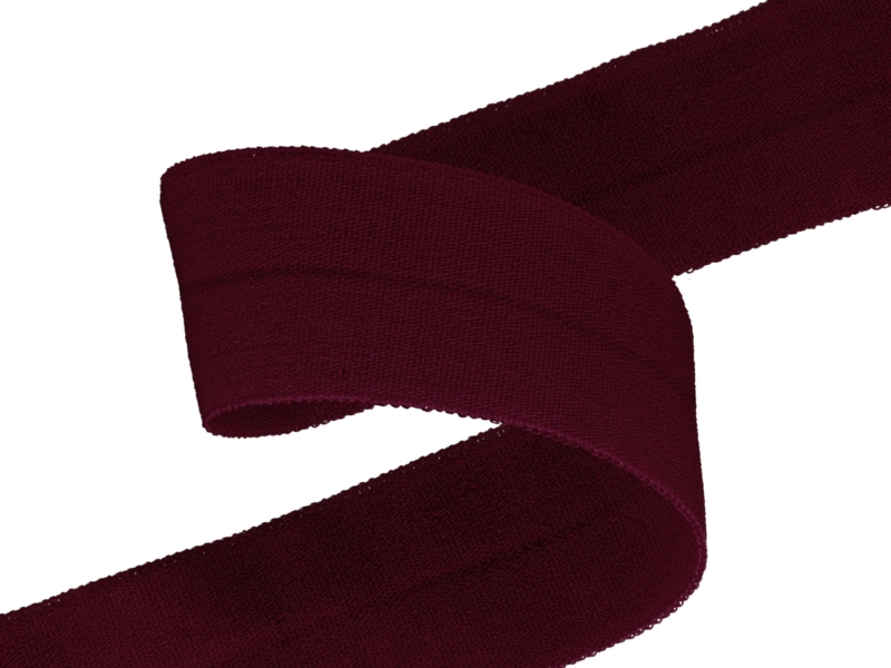 Fold-over elastic 20 mm /0,65 mm burgundy (174)