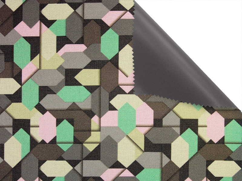 Polyester fabric premium 600d*300d waterproof pvc-f covered geometry 16 150 cm