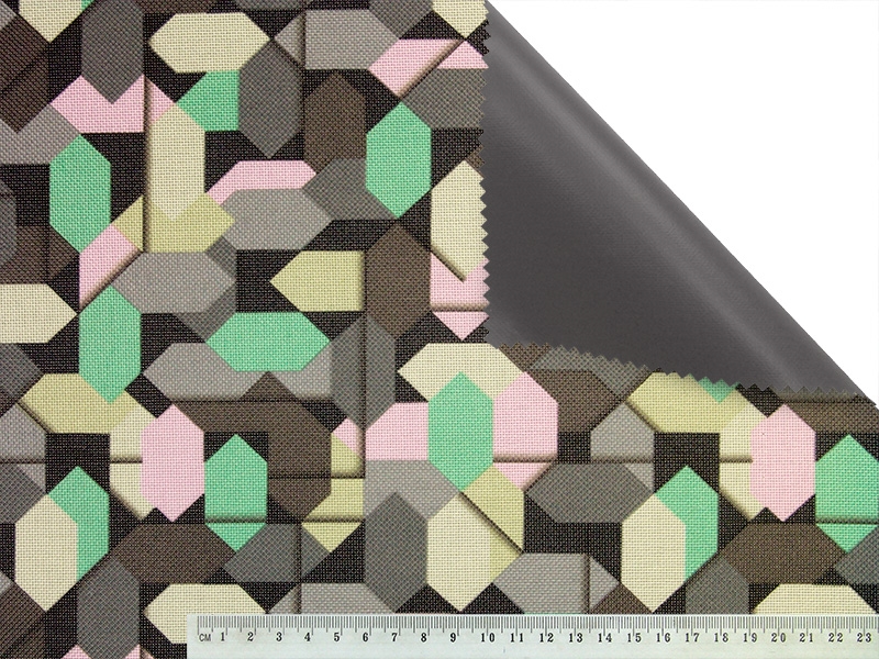 Polyester fabric premium 600d*300d waterproof pvc-f covered geometry 16 150 cm