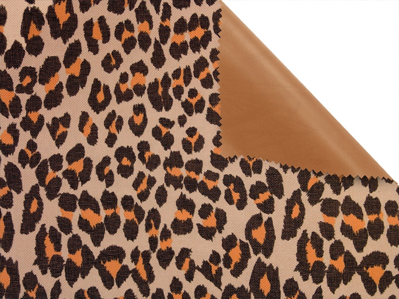 Polyester fabric premium 600d*300d waterproof pvc-f covered leopard print 17 150 cm