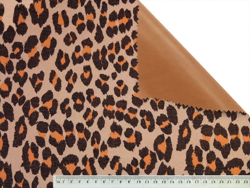 Polyester fabric premium 600d*300d waterproof pvc-f covered leopard print 17 150 cm