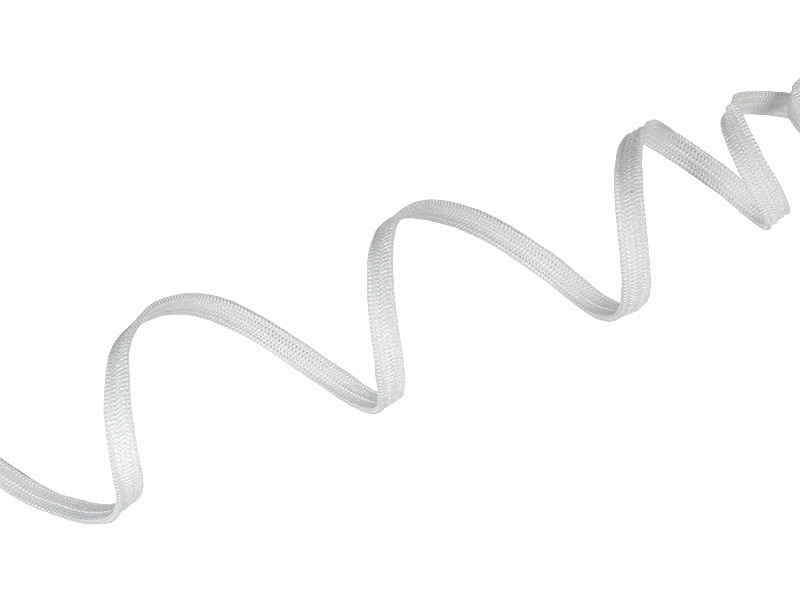Elastischer band flach gestrickt 4 mm (501) weiß polyester 200 lm
