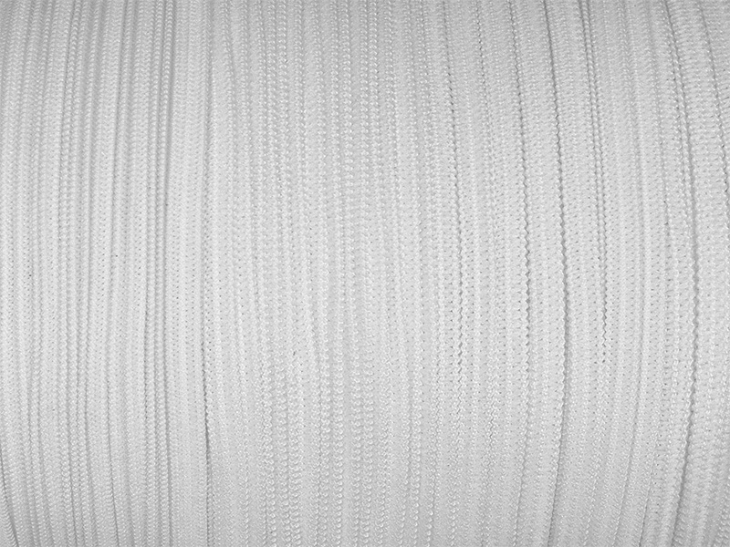 Elastischer band flach gestrickt 4 mm (501) weiß polyester 200 lm