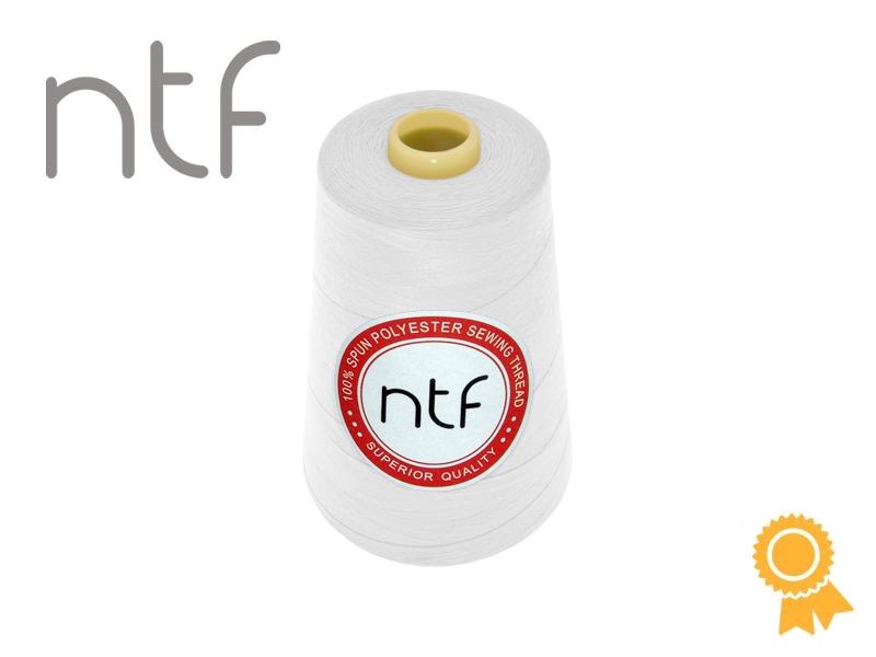 POLYESTER THREADS NTF 40/3 WHITE A502 5000 YD