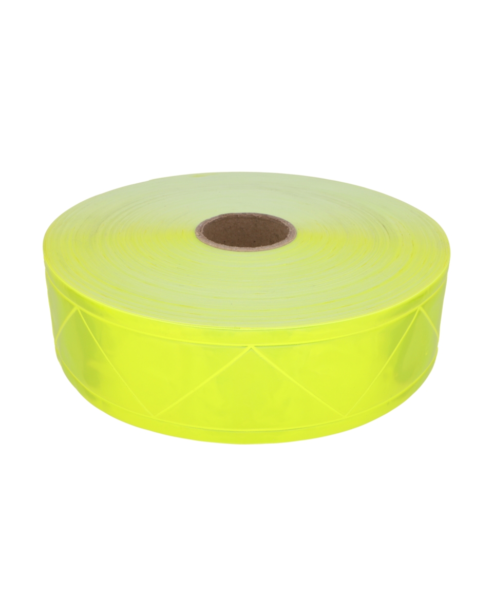 Reflective webbing tape triangles&nbsp50 mm yellow  neon&nbsp50  mb