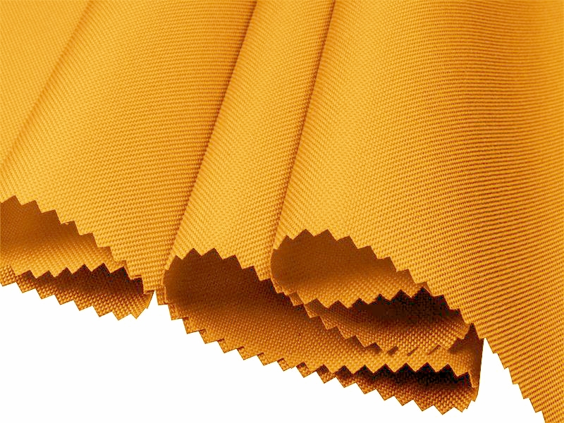 Polyester fabric Oxford 600d pu*2 waterproof (056) yellow 160 cm