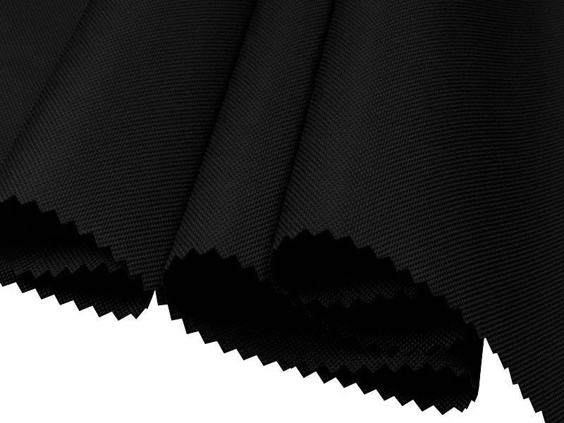Polyester fabric Oxford 600d pu*2 waterproof (580) black 160 cm