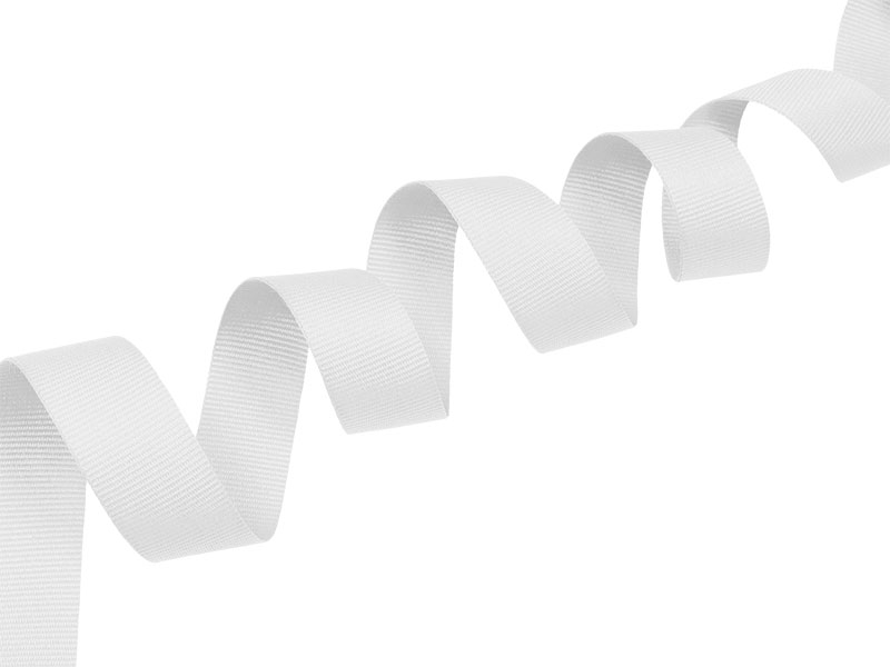 Polyester twill tape 25   mm white (501)