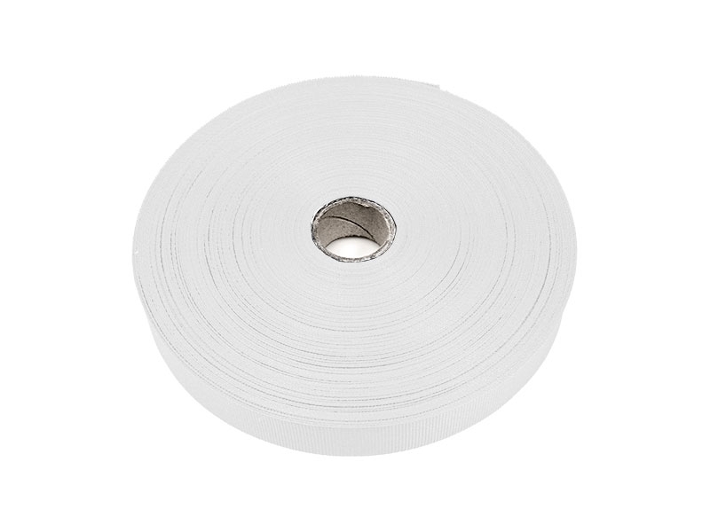Polyester twill tape 25   mm white (501)