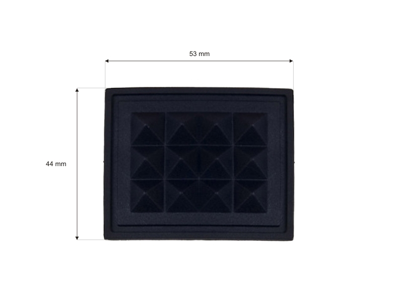 Small luggage foot stand 53/44 mm black 500 pcs