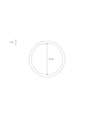 Kółko metalowe 26/1,8  mm (2531) nikiel spiralne