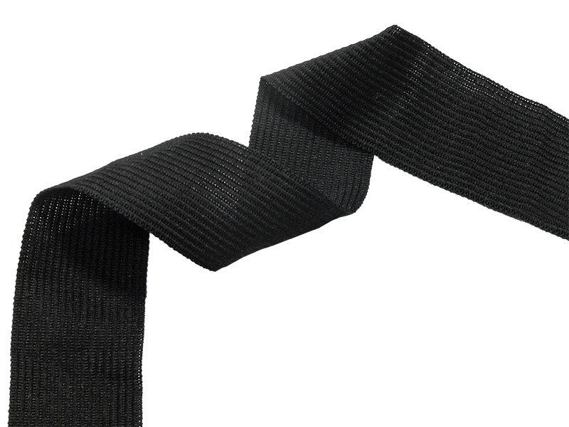 Gestricktes  Einfassband 30 mm Schwarz (580)