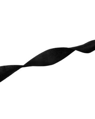 Taśma lamówka dziana 30 mm /  0,55 mm czarna (580)