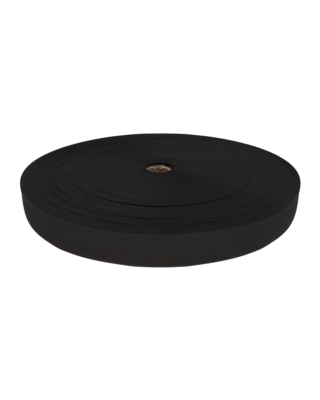 Taśma lamówka dziana 30 mm /  0,55 mm czarna (580)