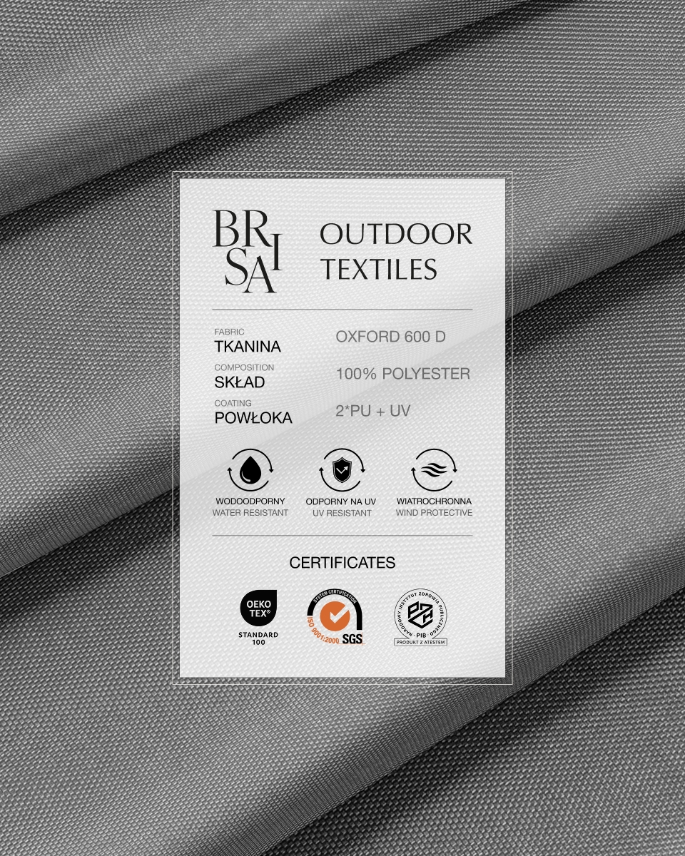 Polyester fabric Oxford 600d UV pu*2 waterproof (134) grey 160 cm Polyester fabric Oxford 600d UV pu*2 waterproof (134) grey 160 cm