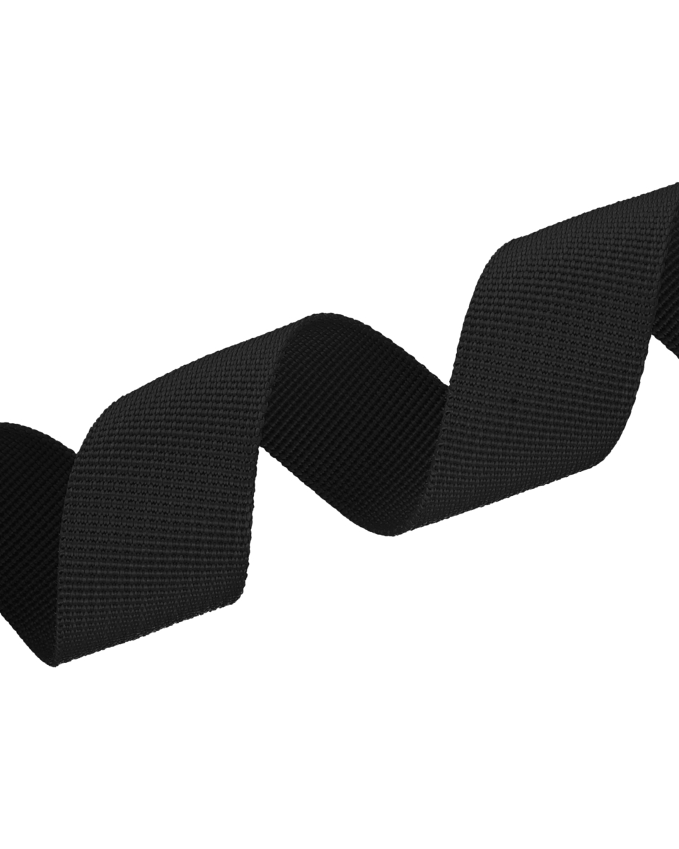 WEBBING TAPE P10 38 MM BLACK 580 PES