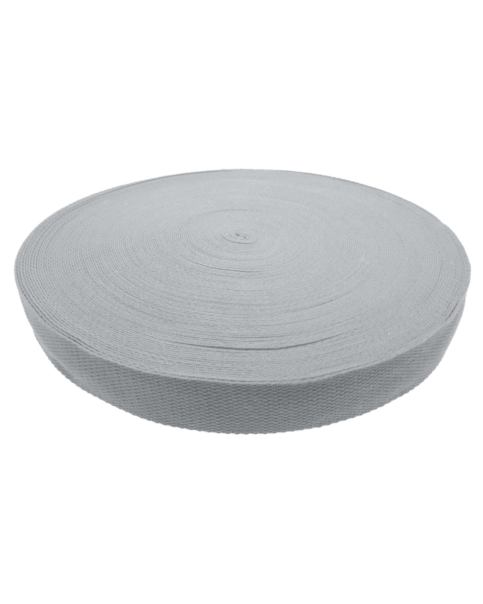 Polycotton webbing 1,4 mm grey 134 pp 50 yd