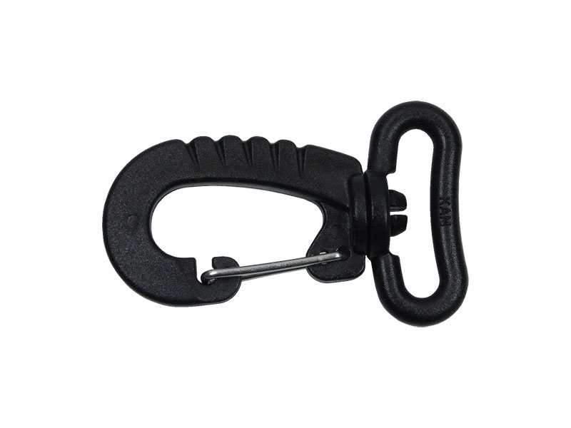 Karabińczyk plastikowy 25 mm obrotowy (0325-1082a) Niko czarny