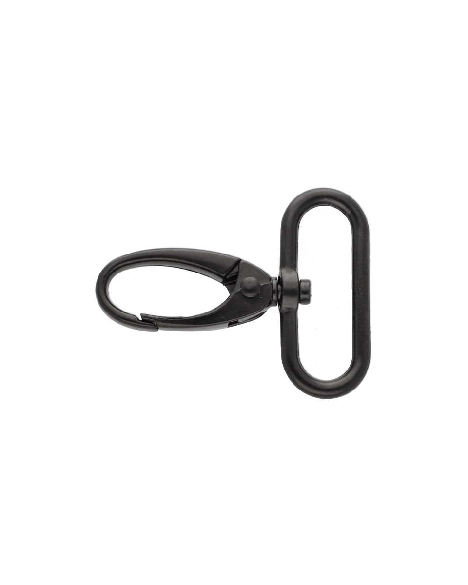 Karabińczyk metalowy 32 mm 0037 krab czarny mat