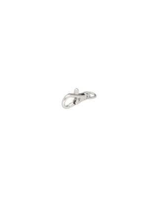 Karabińczyk metalowy 10 mm rybka 4,9g nikiel