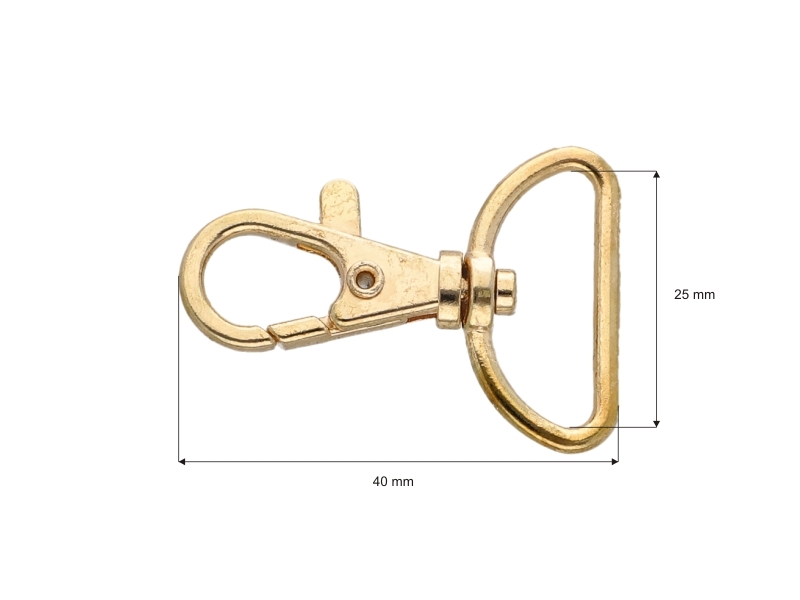 Karabińczyk metalowy 25 mm rybka 5,2g złoto Karabińczyk metalowy 25 mm rybka 5,2g złoto