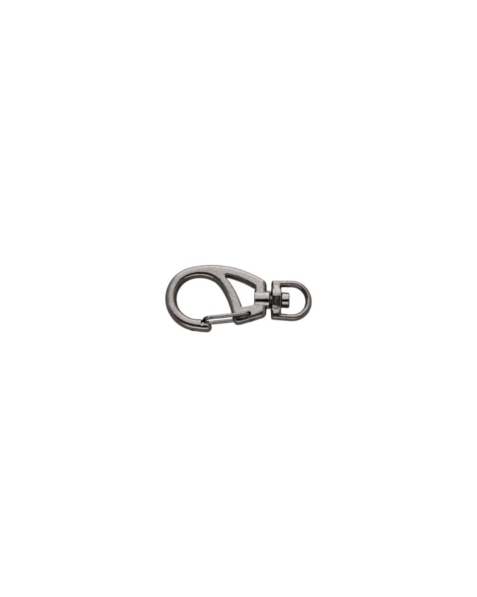 EXTRA SHINING METAL SNAP HOOK 9 MM MODEST BLACK  NICKEL 1 PCS