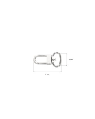 METAL SNAP HOOK 16 MM  MILAN NICKEL 100 PCS