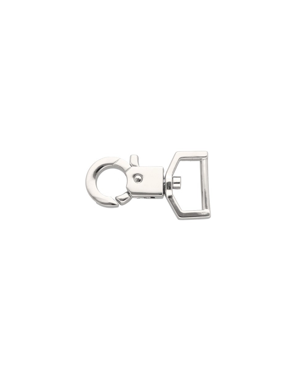EXTRA SHINING METAL SNAP  HOOK 18 MM EMIL GLOSSY NICKEL 1 PCS