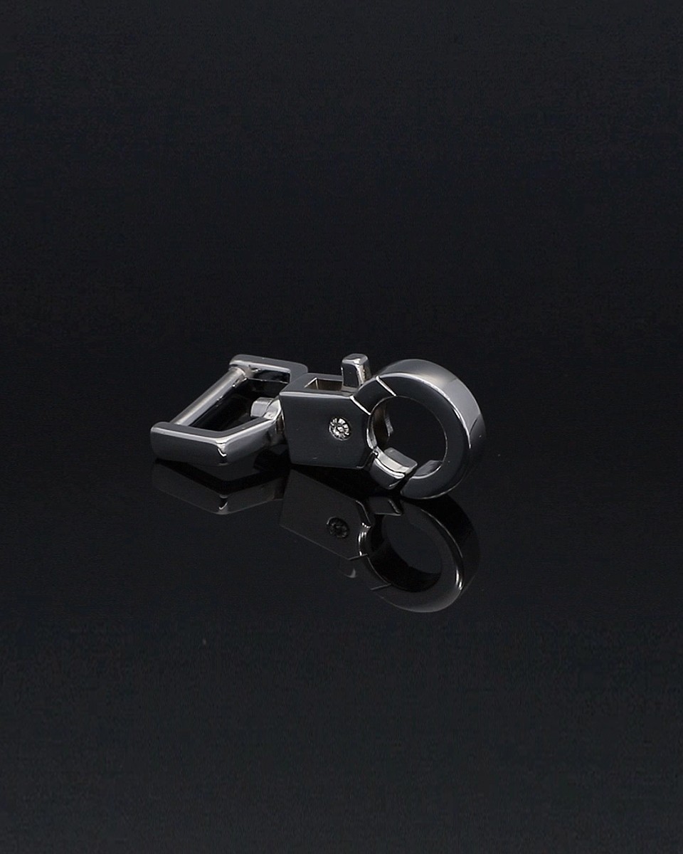 EXTRA SHINING METAL SNAP  HOOK 18 MM EMIL GLOSSY NICKEL 1 PCS