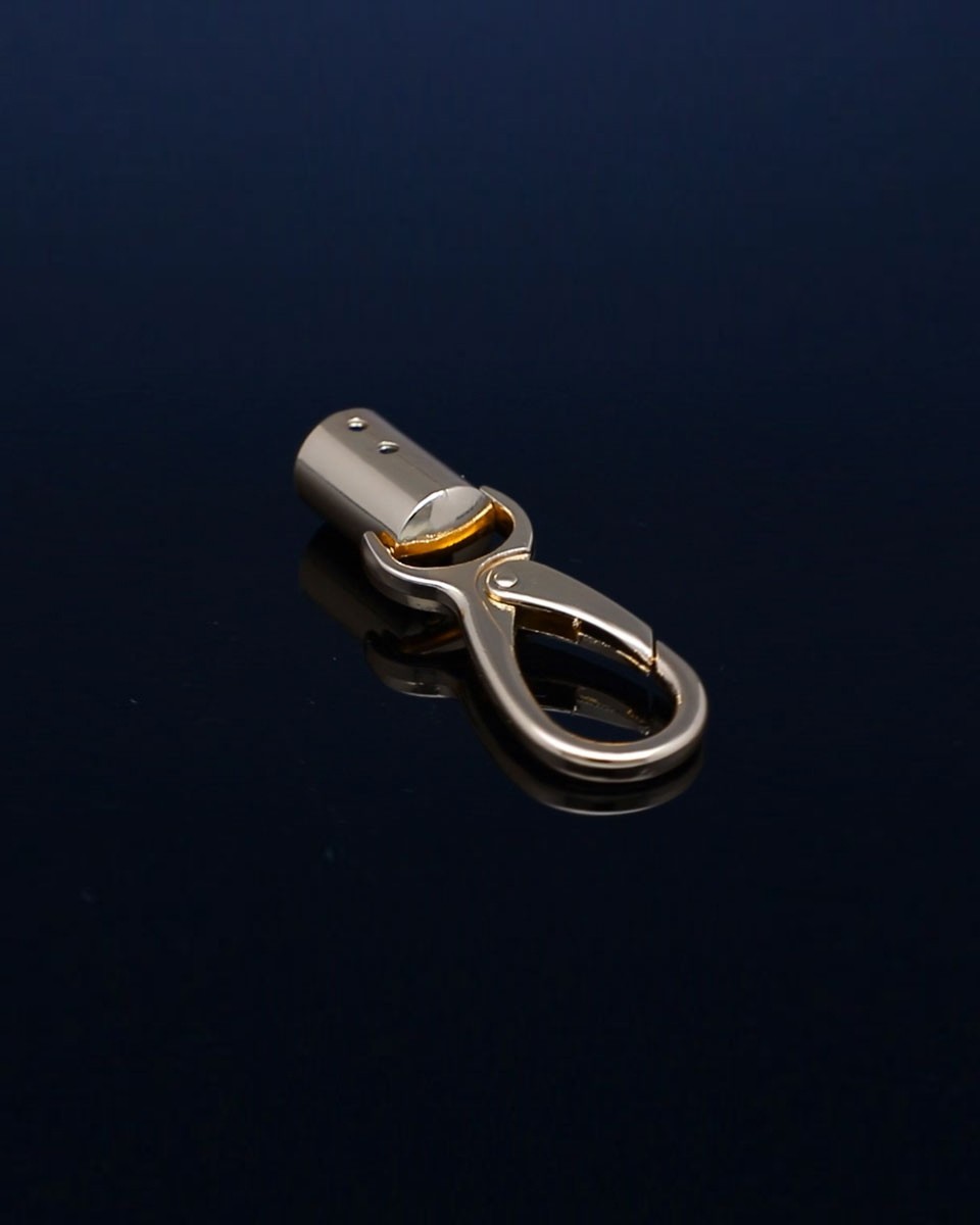 EXTRA SHINING METAL SNAP HOOK 325-279 13 MM  GERALD LIGHT GOLD 1 PCS