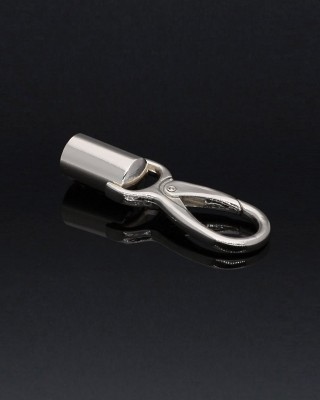 EXTRA SHINING METAL SNAP  HOOK 13 MM GERALD GLOSSY  NICKEL 1 PCS