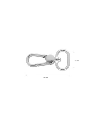 KARABINERHAKEN 0395 19 MM ADAM NICKELGLANZ 100 ST.