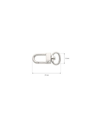 Karabińczyk metalowy 13 mm bck-h001 nikiel