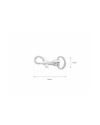Karabińczyk metalowy 13 mm bck-h006 nikiel