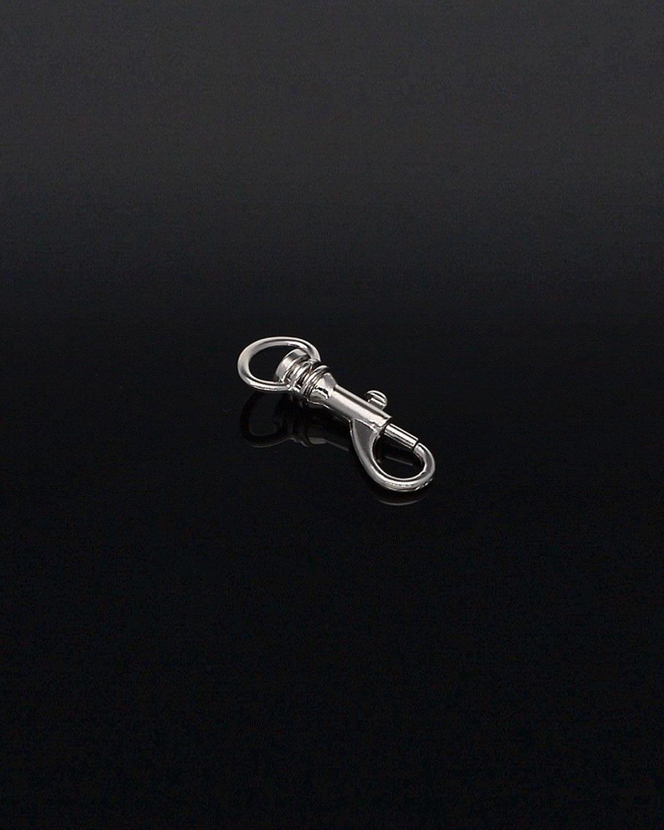 METAL SNAP HOOK 13 MM IWO NICKEL 100  PCS