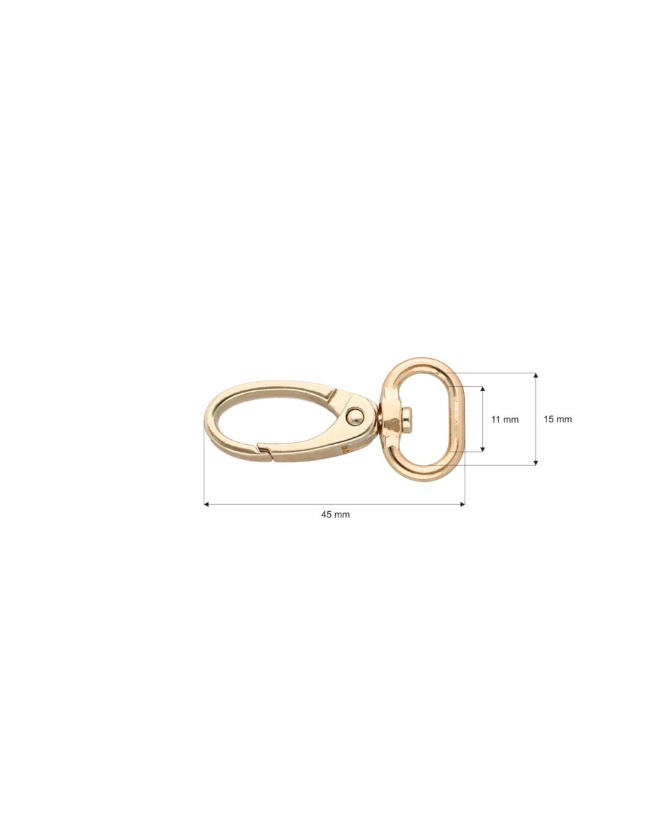 KARABINERHAKEN 2923-3 15 MM GOLDGLANZ 100 ST.
