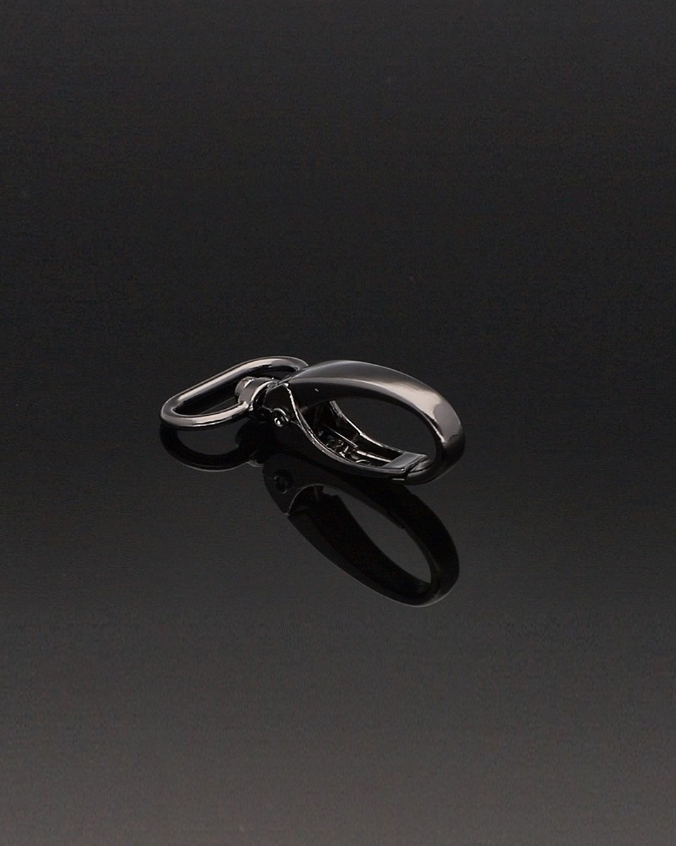 METAL SNAP HOOK 0037 20 MM NICKEL BLACK 1 PCS