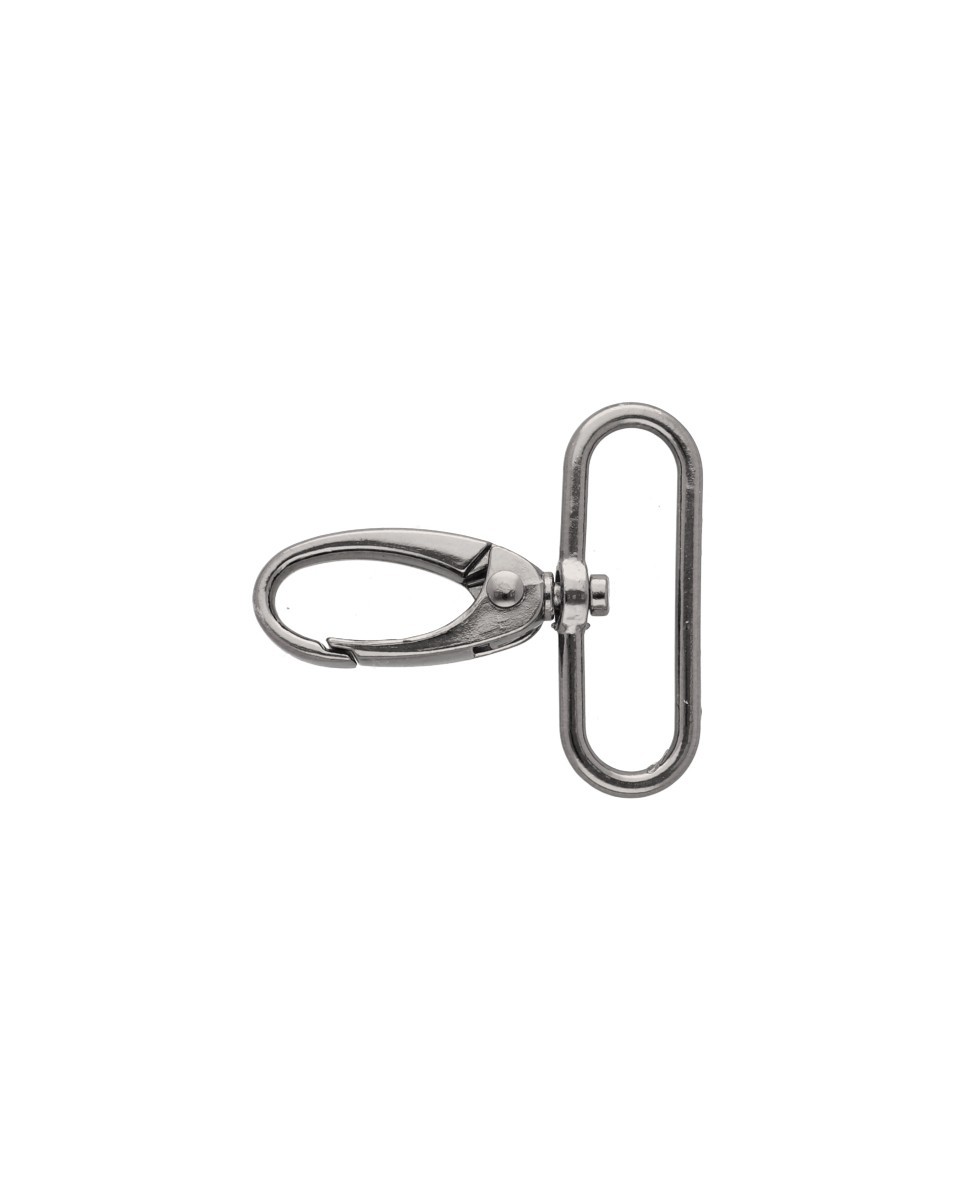 METAL SNAP HOOK 0037 38 MM NICKEL BLACK 1 PCS
