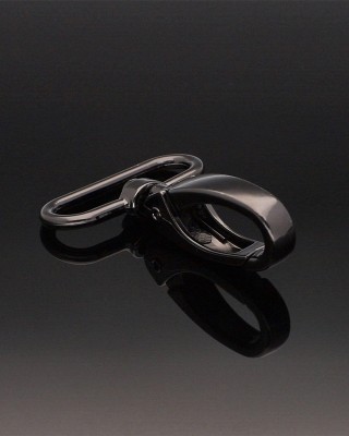 METAL SNAP HOOK 0037 38 MM NICKEL BLACK 1 PCS