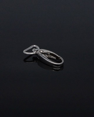 METAL SNAP HOOK 0037 16 MM GLOSSY NICKEL 50 PCS