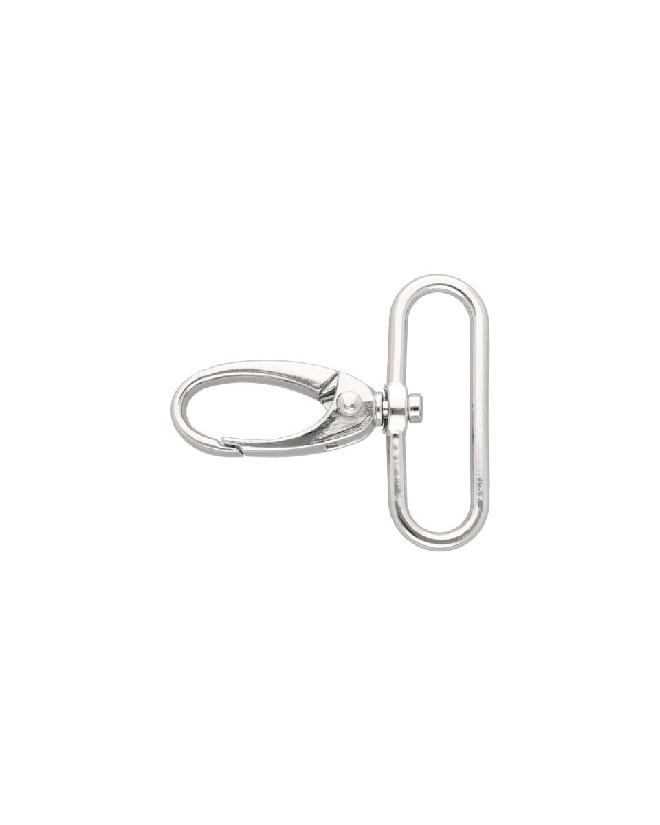 METAL SNAP HOOK 38 MM 0037 GLOSSY NICKEL 1 PCS