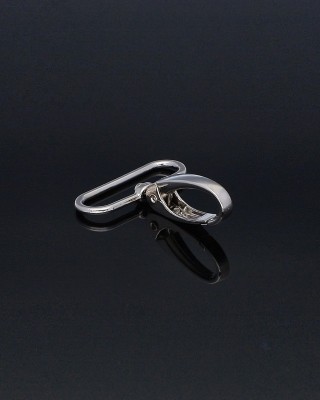 METAL SNAP HOOK 38 MM 0037 GLOSSY NICKEL 1 PCS