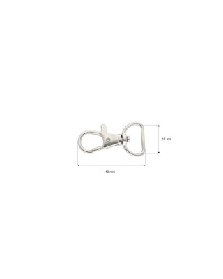 METAL SNAP HOOK 16 MM NICKEL 100 PCS