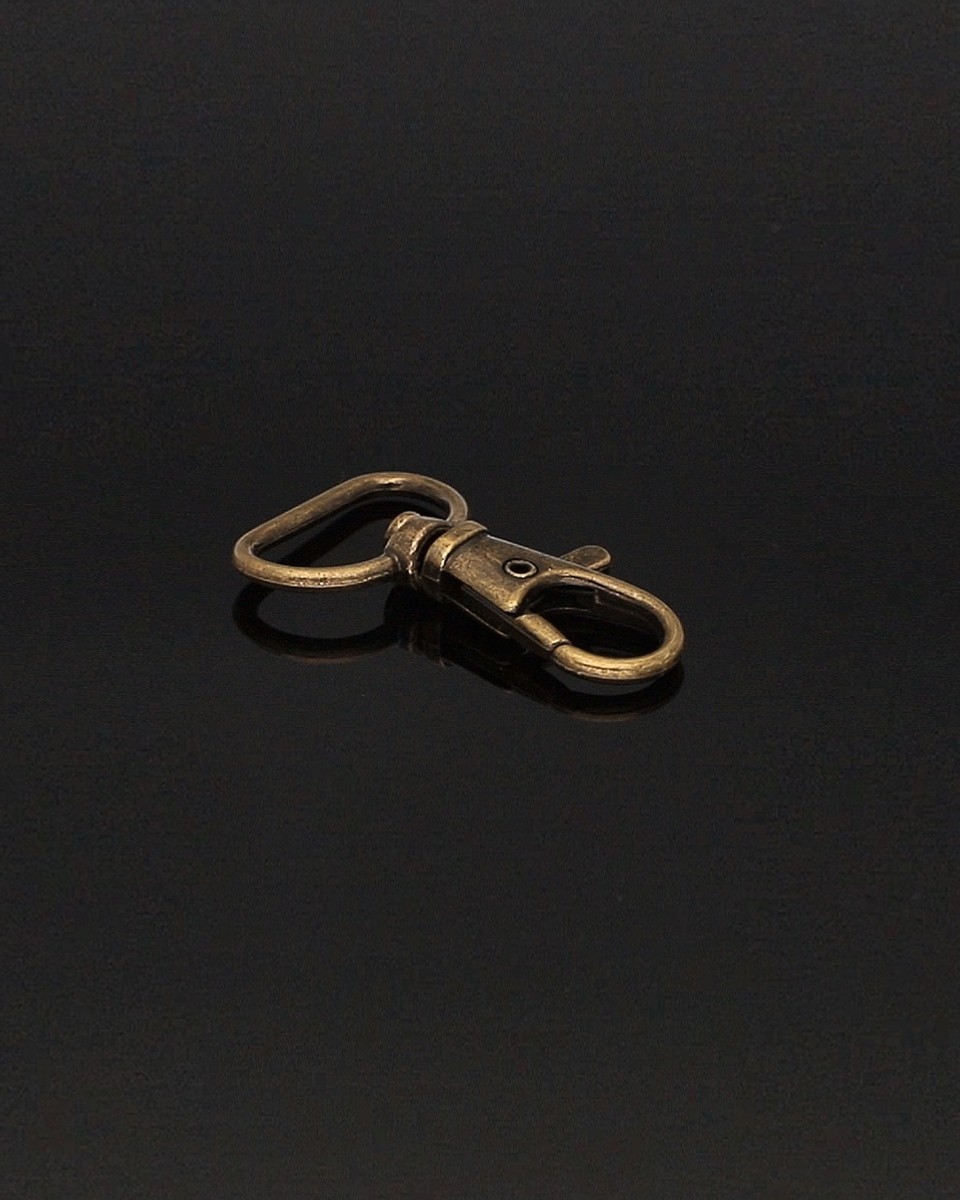 METAL  SNAP HOOK 0014 20 MM OLD GOLD 100 PCS