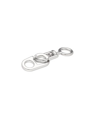 EXTRA SHINING METAL SNAP HOOK 12 MM GILBERT  GLOSSY NICKEL 1 PCS
