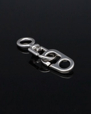 EXTRA SHINING METAL SNAP HOOK 12 MM GILBERT  GLOSSY NICKEL 1 PCS