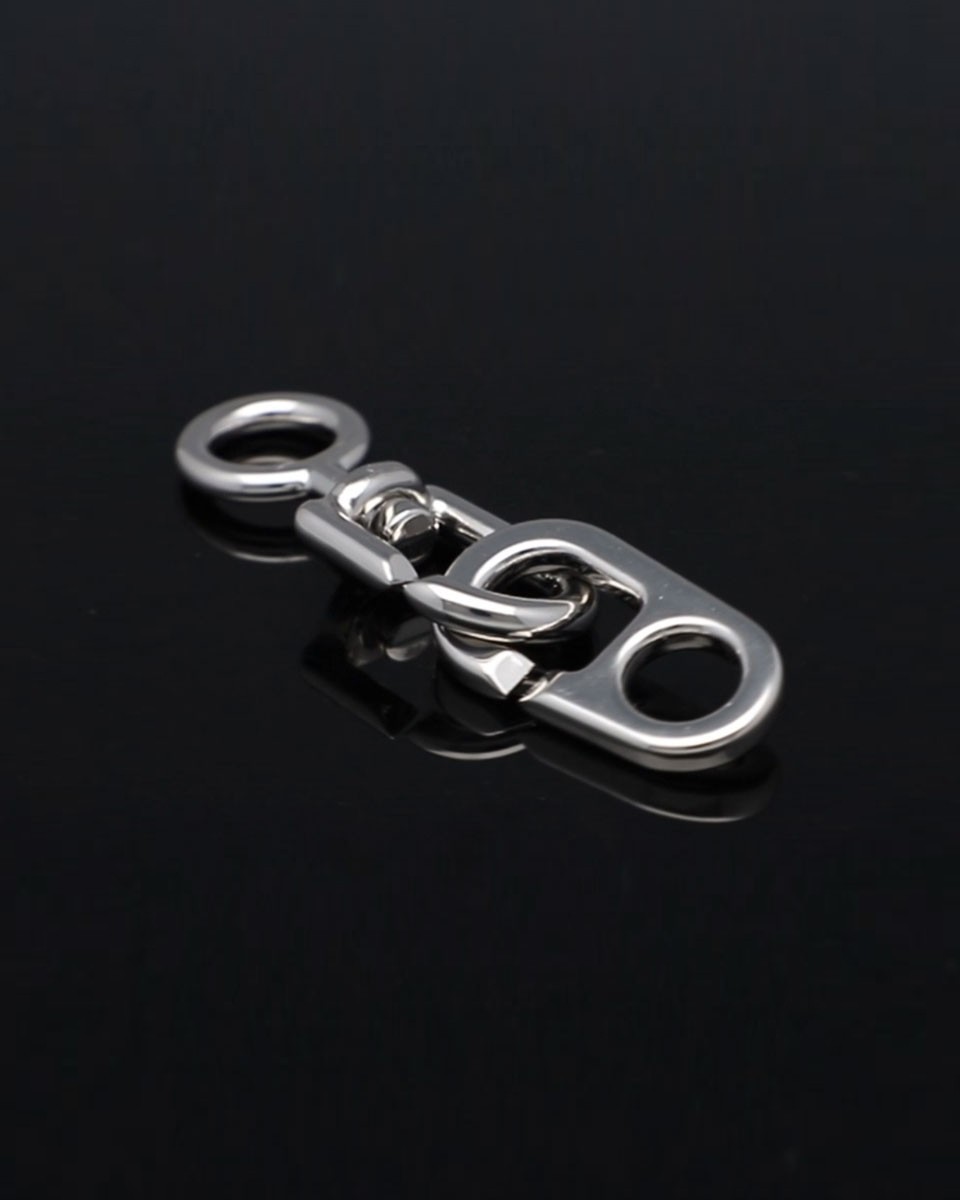 EXTRA SHINING METAL SNAP HOOK 12 MM GILBERT  GLOSSY NICKEL 1 PCS