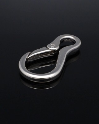 EXTRA SHINING METAL SNAP HOOK 14 MM CHROBRY GLOSSY NICKEL 1 PCS