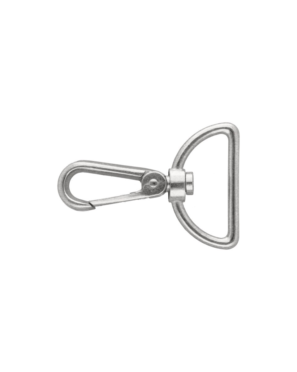 METAL SNAP HOOK 37 MM GLOSSY NICKEL 1   PCS